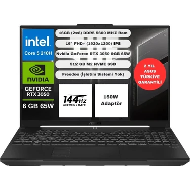 ASUS TUF Gaming F16 FX607VJ-RL033-GAMING · 16 / 512 GB