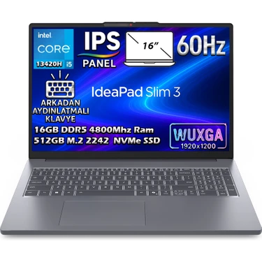 Lenovo Ideapad Slim 3 16IRH10 · 16 / 512 GB