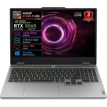 Lenovo Loq 83JG00BJTR Ryzen 7 250 · 32 / 1024 GB